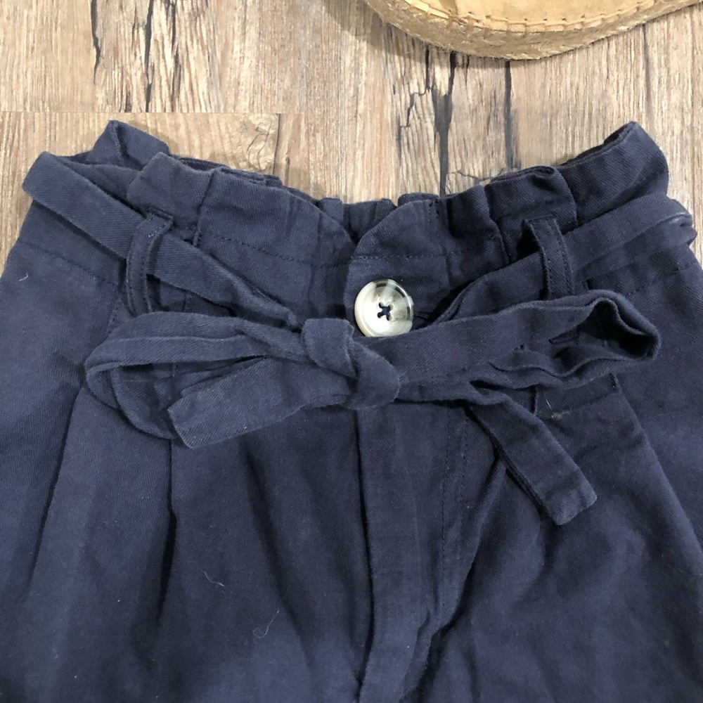 Navy PaperBag Shorts - Picture 2 of 5